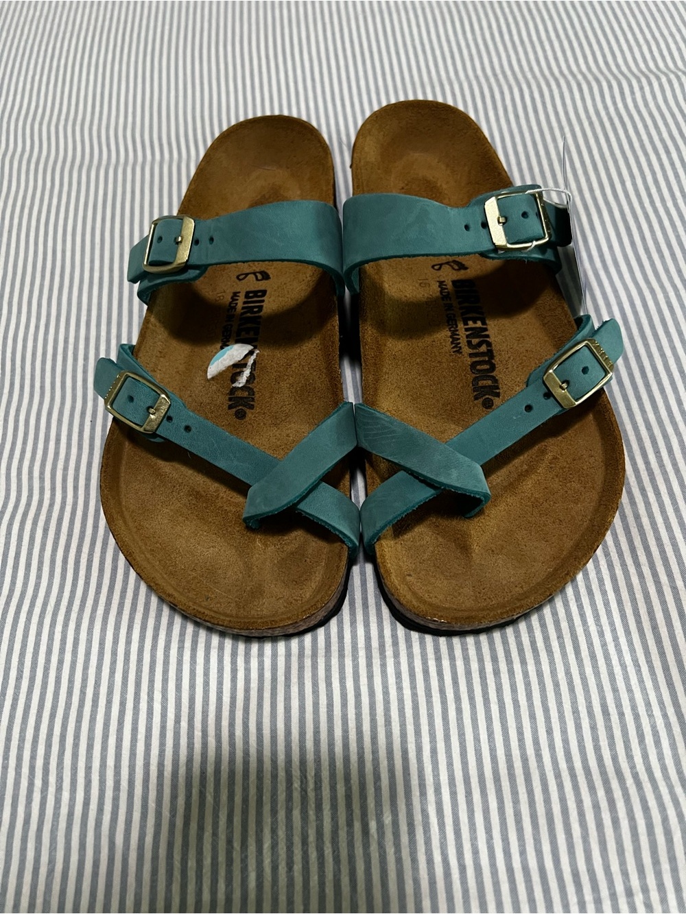 Birkenstock Women's Teal Strap Two-Buckle Sandals